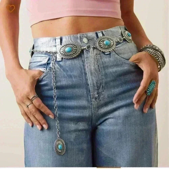 Ariat Women’s Ultra High Rise  Sliver Gloss Jazmine Wide Leg Jean - Picture 3 of 16